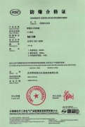 Explosion proof certificate